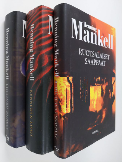 Henning Mankell : Mankell-paketti (3 kirjaa) : Likainen enkeli ; Kennedyn aivot ; Ruotsalaiset saappaat