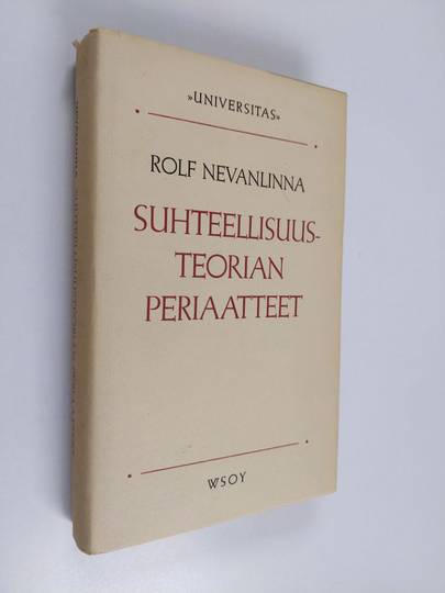 Rolf Nevanlinna : Suhteellisuusteorian periaatteet