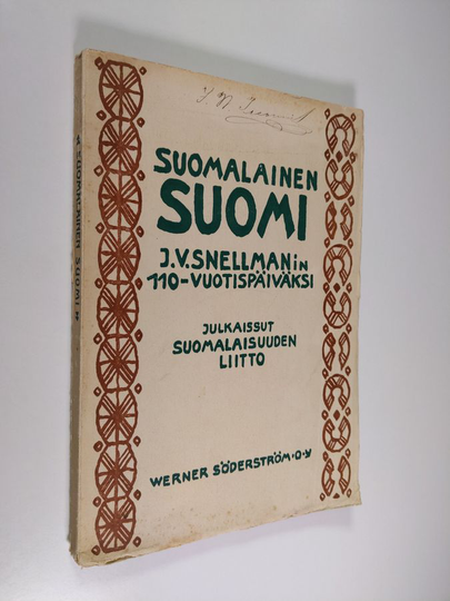 Kaarle (red.); Voionmaa Krohn : Suomalainen Suomi 1. - J.V. Snellmanin 110-vuotispäiväksi