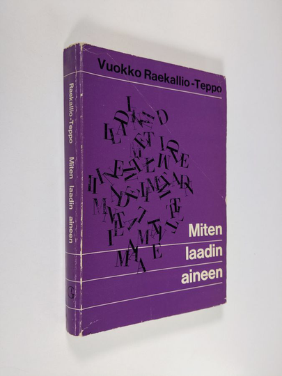 Vuokko Raekallio-Teppo : Miten laadin aineen