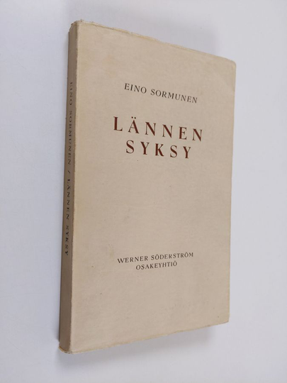 Eino Sormunen : Lännen syksy