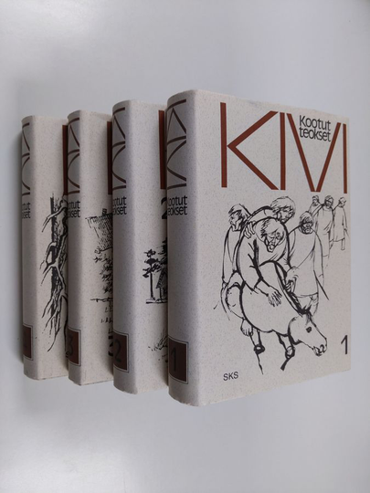 Aleksis Kivi : Kootut teokset 1-4 : Seitsemän veljestä ; Koto ja kahleet ; Eriika ; Vuoripeikot ; Kullervo ; Nummisuutarit ; Karkurit ; Kihlaus ; ...