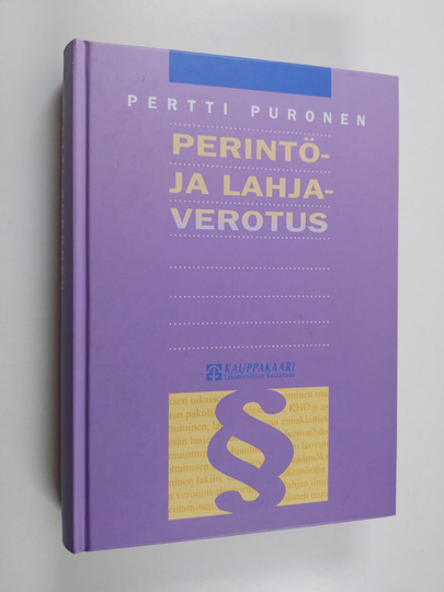 Pertti Puronen : Perintö- ja lahjaverotus