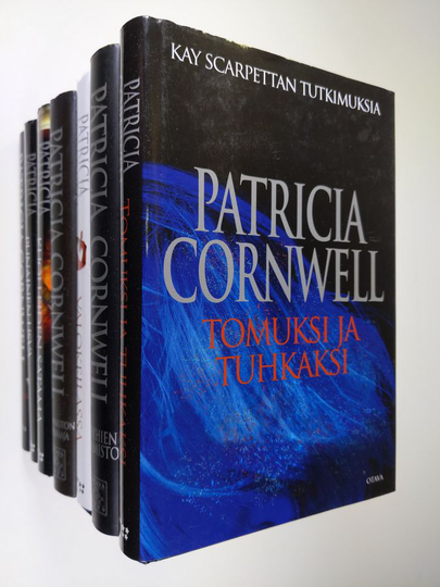 Patricia Cornwell : Patricia Cornwell-paketti (7 kirjaa) : Tomuksi ja tuhkaksi ; Valokeilassa ; Köyhien kalmisto ; Kuolleiden satama ; Luonnoton ...