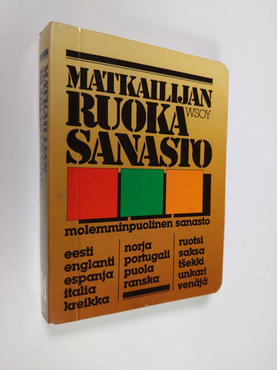 Matkailijan ruokasanasto : taskusanakirja