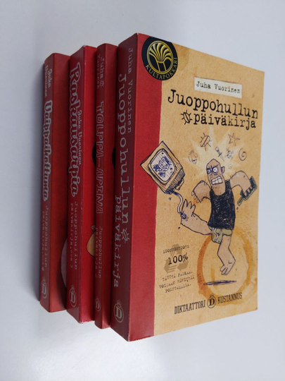 Juha Vuorinen : Juoppohullun päiväkirja 1-4 : Juoppohullun päiväkirja ; Tolppa-apina ; Raskausarpia ; Vaippaihottuma