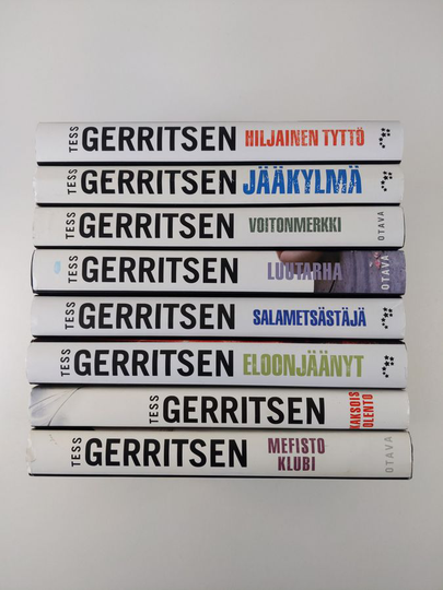Tess Gerritsen : Gerritsen-paketti (8-kirjaa) : Eloonjäänyt ; Kaksoisolento ; Mefistoklubi ; Voitonmerkki ; Luutarha ; Salametsästäjä ; HIljainen ...