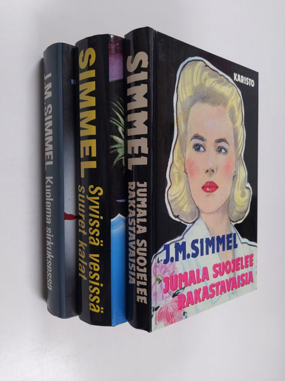 Johannes Mario Simmel : Johannes Mario Simmel paketti (3 kirjaa) : Syvissä vesissä suuret kalat ; Kuolema sirkuksessa ; Jumala suojelee rakastavaisia