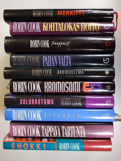 Robin Cook : Robin Cook paketti (x10) : Merkityt ; Kohtalokas hoito ; Kaappaus ; Pahan valta ; Äkkikuolema ; Kromosomi 6 ; Soluhautomo ; Hyökkäys ...