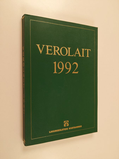 Erkki Onikki (toim.) : Verolait 1992