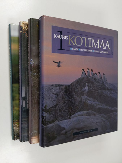 Kaunis kotimaa 1-4 : Natura Fennica : Itämeri ; Peltojen Suomi ; Luonto kaupungissa ; Järvet ; Metsät ; Pohjanlahti ; Suot ; Lakeus ; Länsipohja ; ...